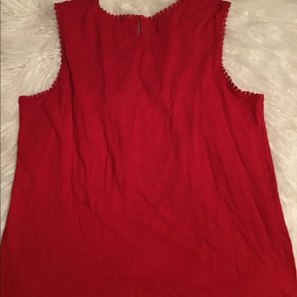 Women’s size extra large Saint John’s bay short sleeve red top with embroidery - Picture 5 of 8